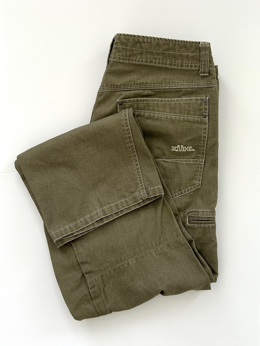 Kuhl Outcast Olive 32x32 Patina Dye Cotton Canvas Pants